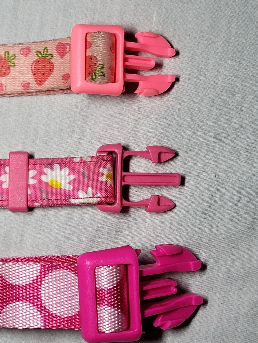 Assorted, Adjustable Pink Dog Collars